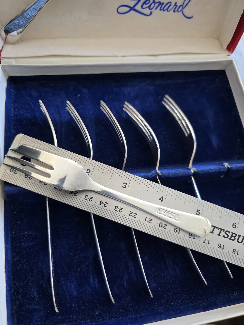Vintage Leonard Sheffield England Silver Platted Dessert Fork and Server Set
